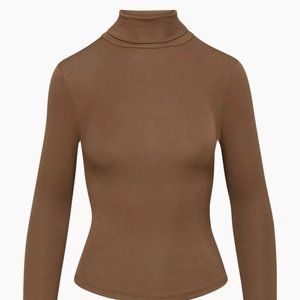 Aritzia Sunday Best Freshman Turtleneck, Cognac Tan, Small